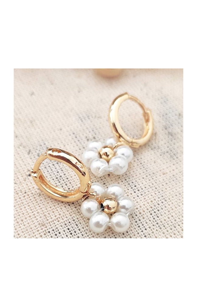 Boucles d'oreilles - Laiton plaqué or & perles