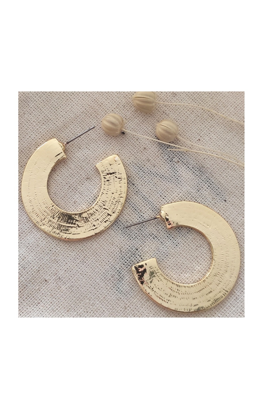 Demi créoles - Laiton plaqué or