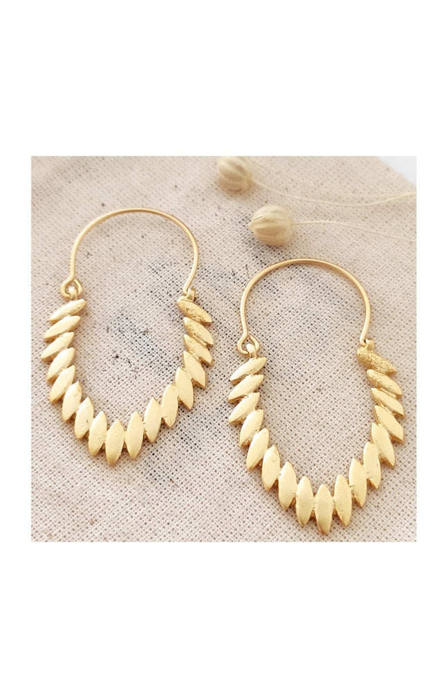 Boucles d'oreilles - Laiton plaqué or