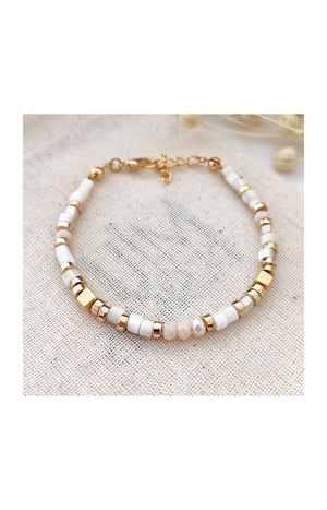 Bracelet de perles - Laiton plaqué or