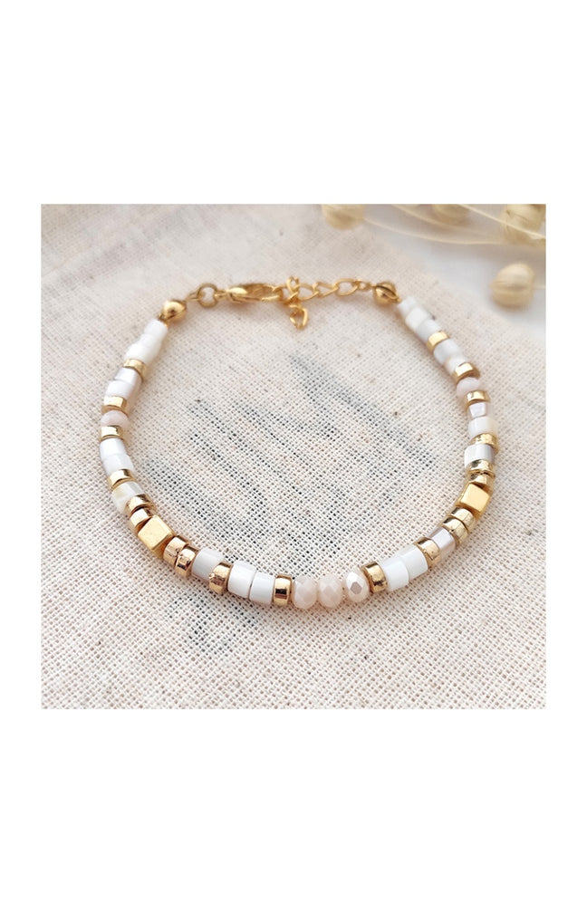 Bracelet de perles - Laiton plaqué or