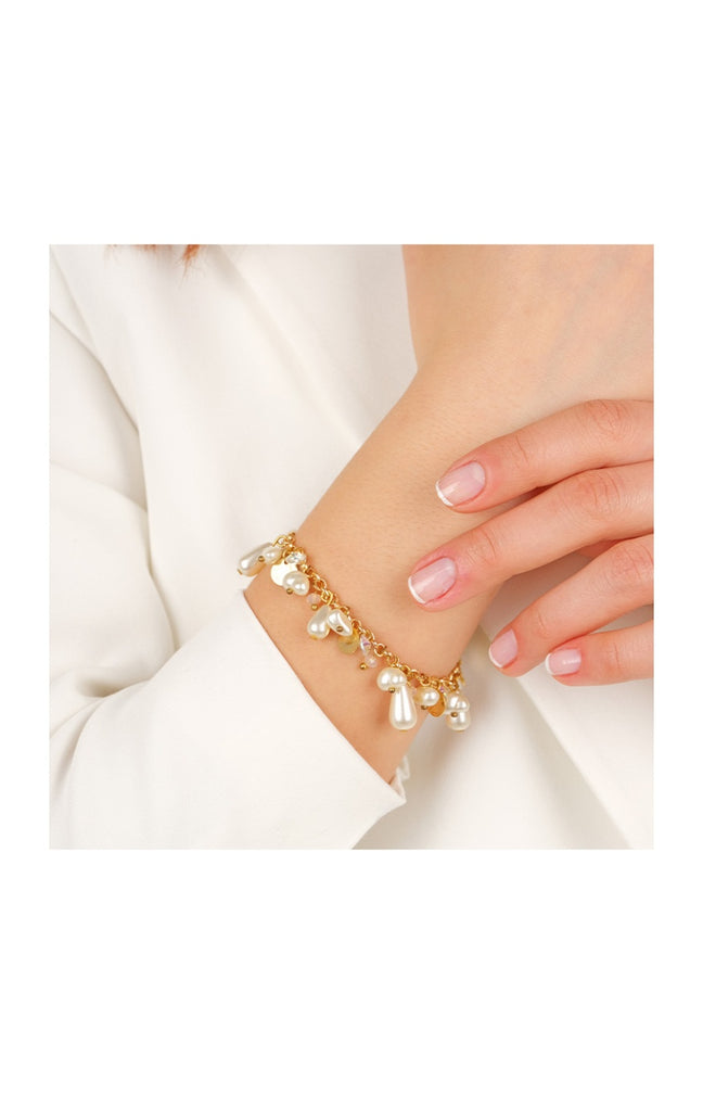 Bracelet - Laiton plaqué or & perles de cultures