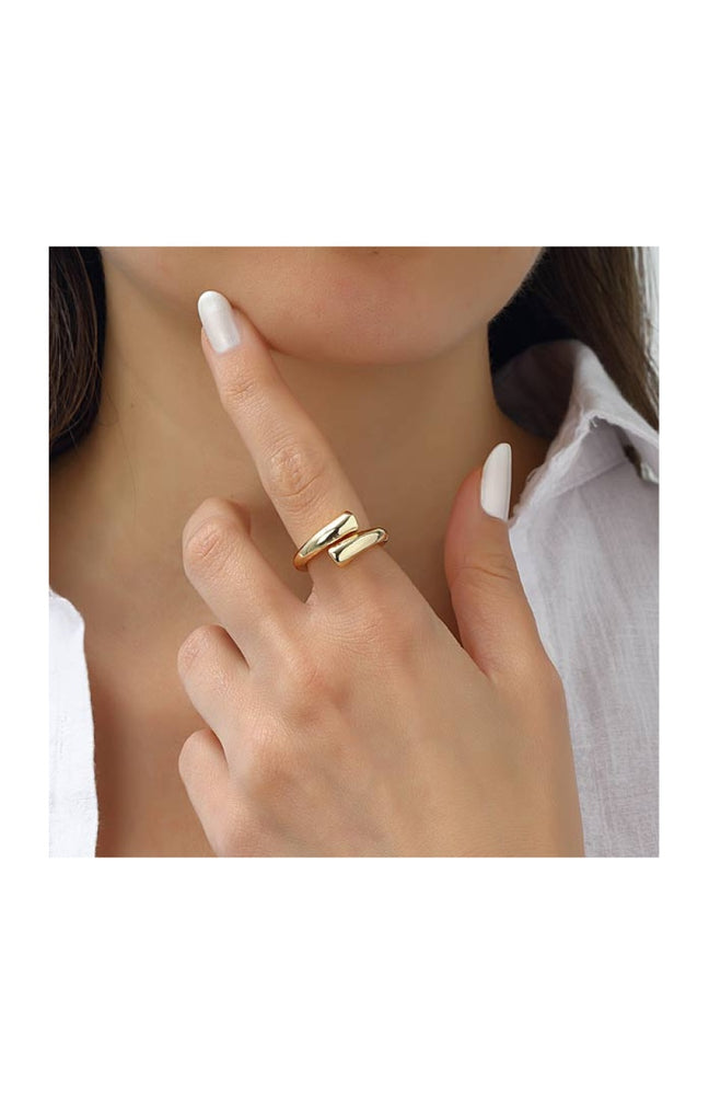 Bague ajustable - Laiton plaqué or
