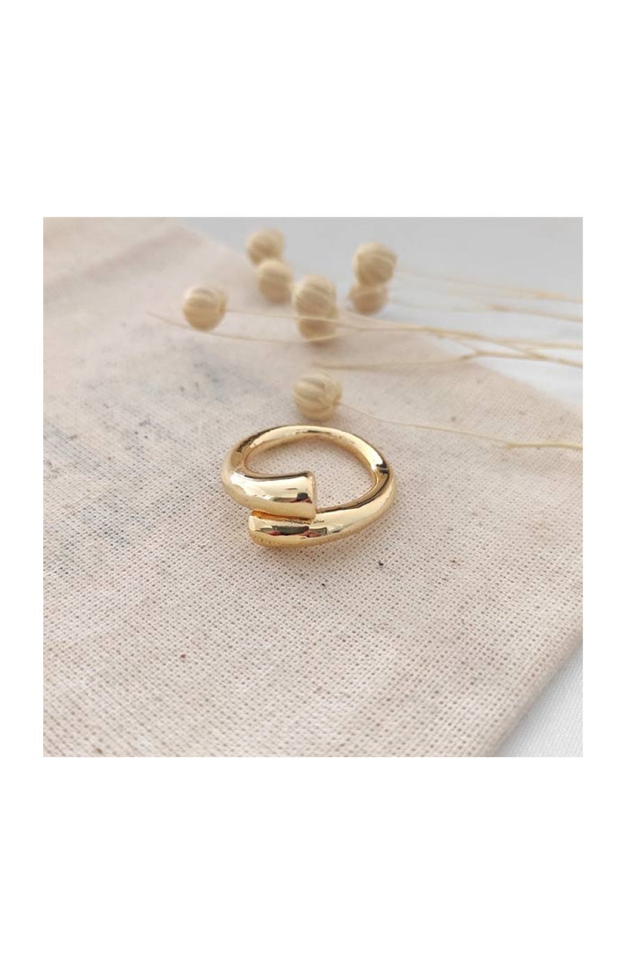 Bague ajustable - Laiton plaqué or