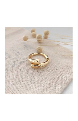 Bague ajustable - Laiton plaqué or