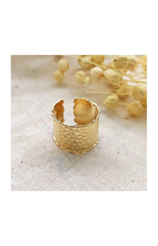Bague ajustable - Laiton plaqué or