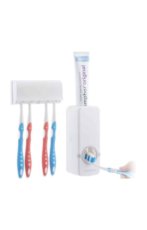 Distributeur de dentifrice & porte brosse à dents