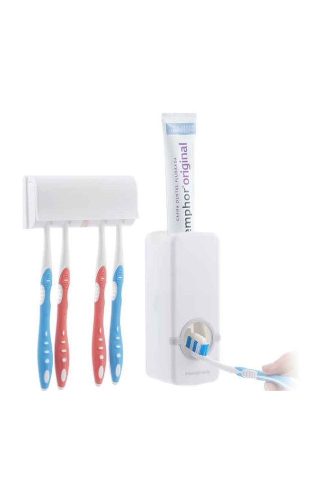 Distributeur de dentifrice & porte brosse à dents