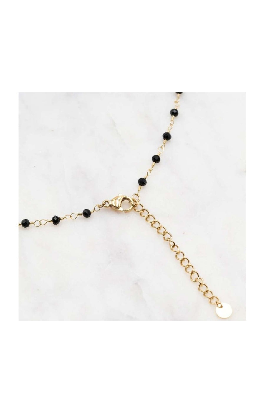 Collier - Acier inoxydable doré & pâtes de verre