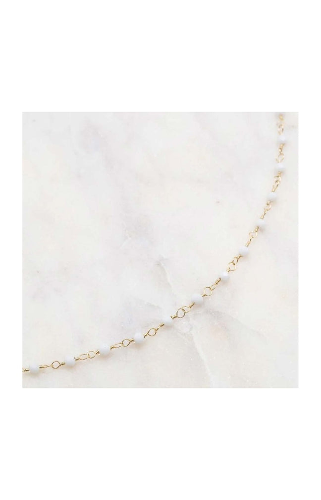 Collier - Acier inoxydable doré & pâtes de verre