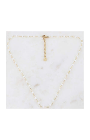Collier - Acier inoxydable doré & pâtes de verre