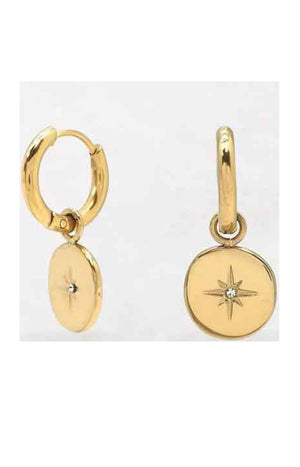 Créoles - Acier inoxydable doré & strass