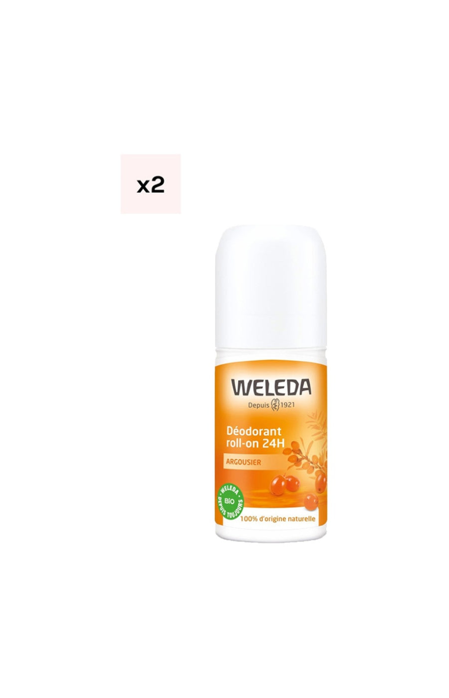 Déodorants roll-on 24h bio - Argousier - 2 x 50 ml