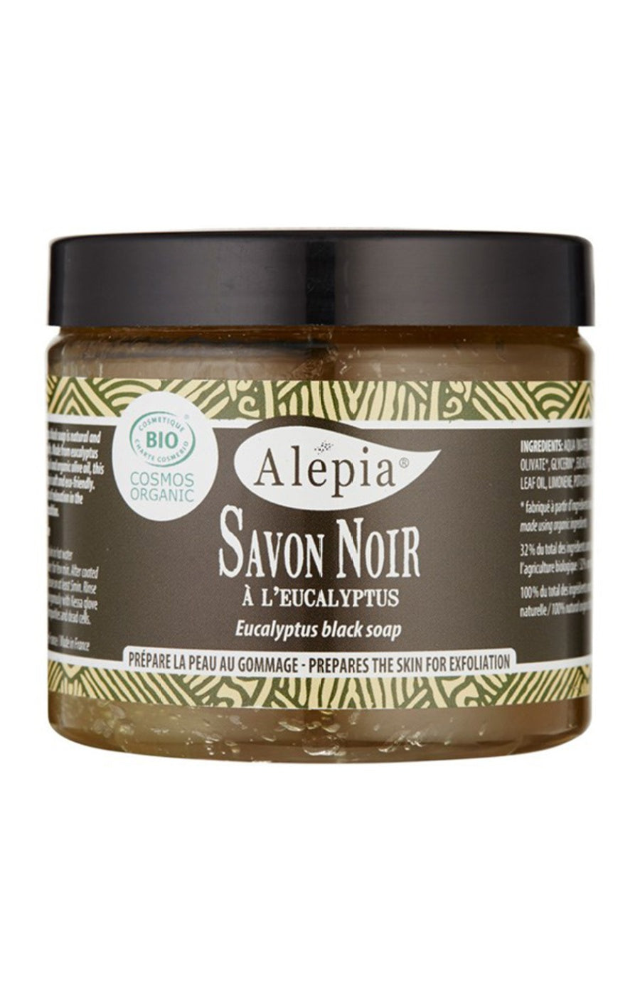 Savon noir hydratant & exfoliant bio - Eucalyptus - Corps - 200 ml