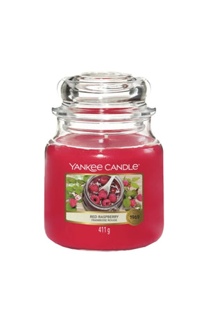 Bougie jarre - Framboise rouge - Modèle medium - 411 g