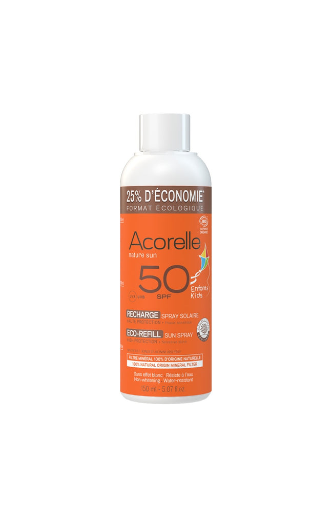 Recharge spray solaire SPF 50 bio - Visage & corps - Enfant - 150 ml