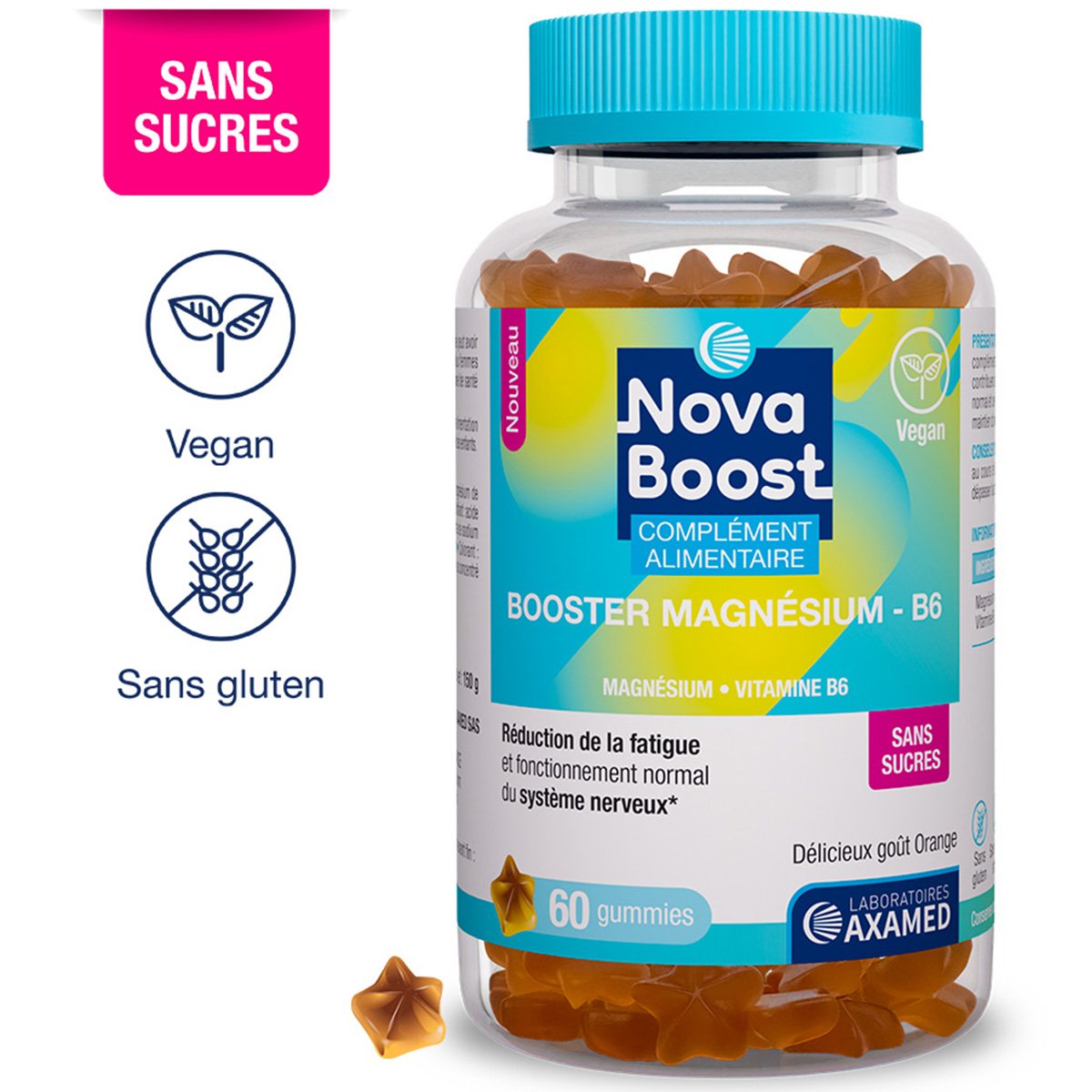 Gummies booster magnésium B6 - Orange - 1 mois