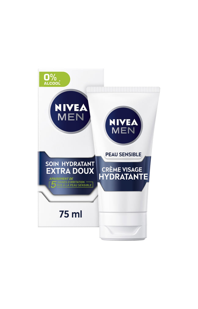 Crème hydratante - Peaux sensibles - Homme - 75 ml