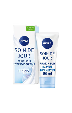 Crème de jour fraîcheur & hydratant 24h SPF 15 - Vitamine E - 50 ml
