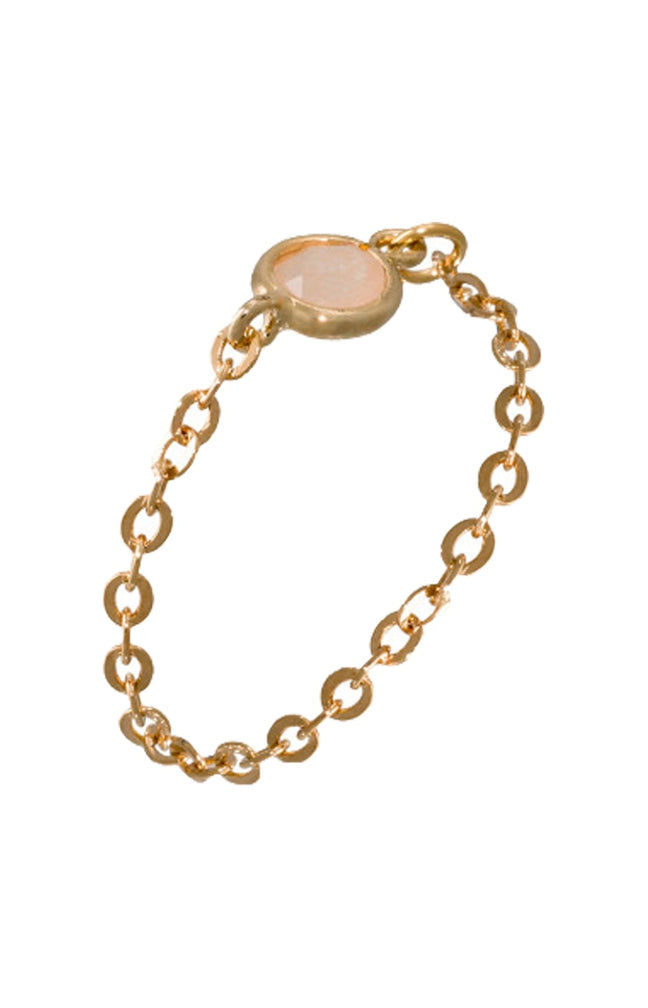 Bague Léa - Laiton doré & aventurine rose