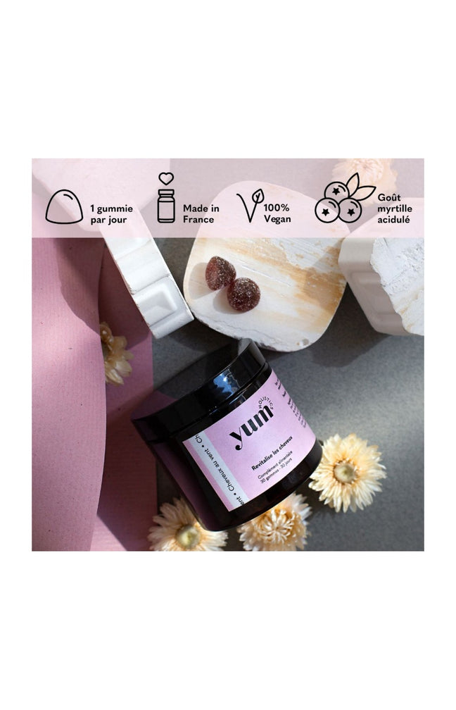 Gummies fortifiantes cheveux - Cheveux au vent - Myrtille - 1 mois