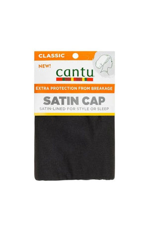 Bonnet de nuit en satin - Noir - Cheveux