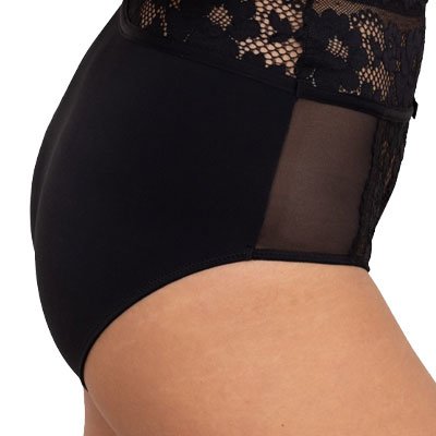 Culotte menstruelle taille haute - Emma - Flux moyens à abondants - Noir
