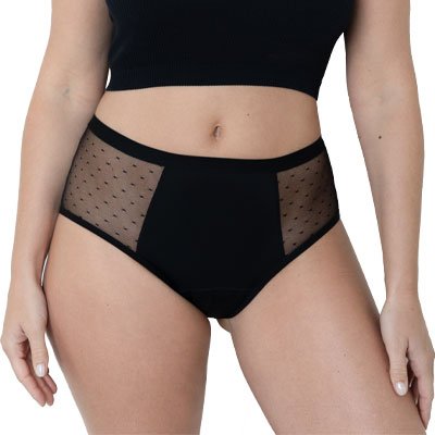 Shorty menstruel - Essentiel - Flux moyens à abondants - Noir