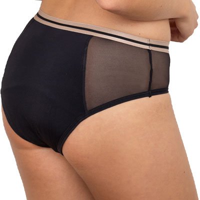 Lot de 2 shortys menstruels - Edina - Flux moyens à abondants  - Noir