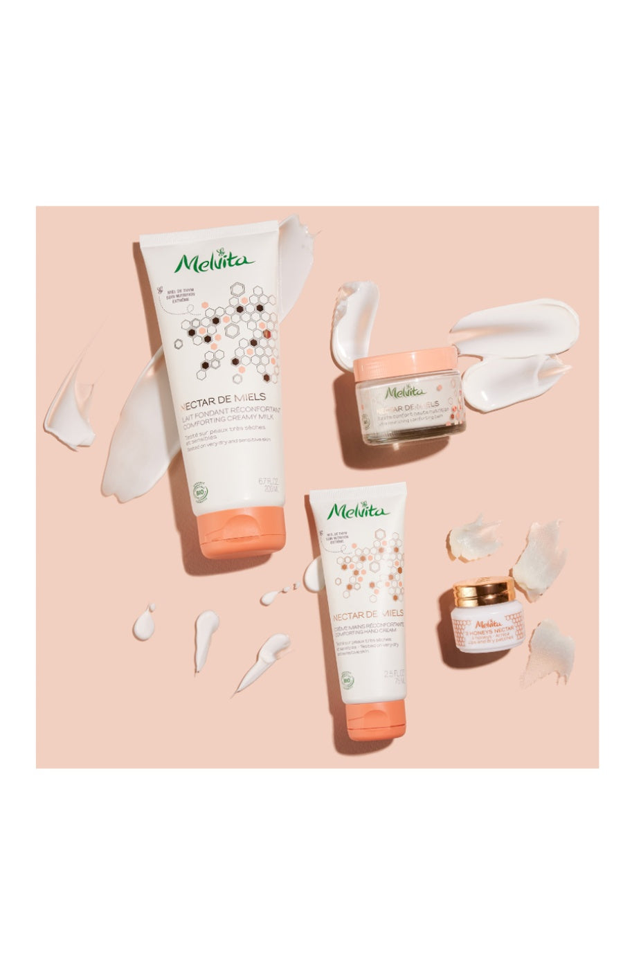 Crème mains nourrissante bio - Nectar de miels - Peaux très sèches & sensibles - 75 ml