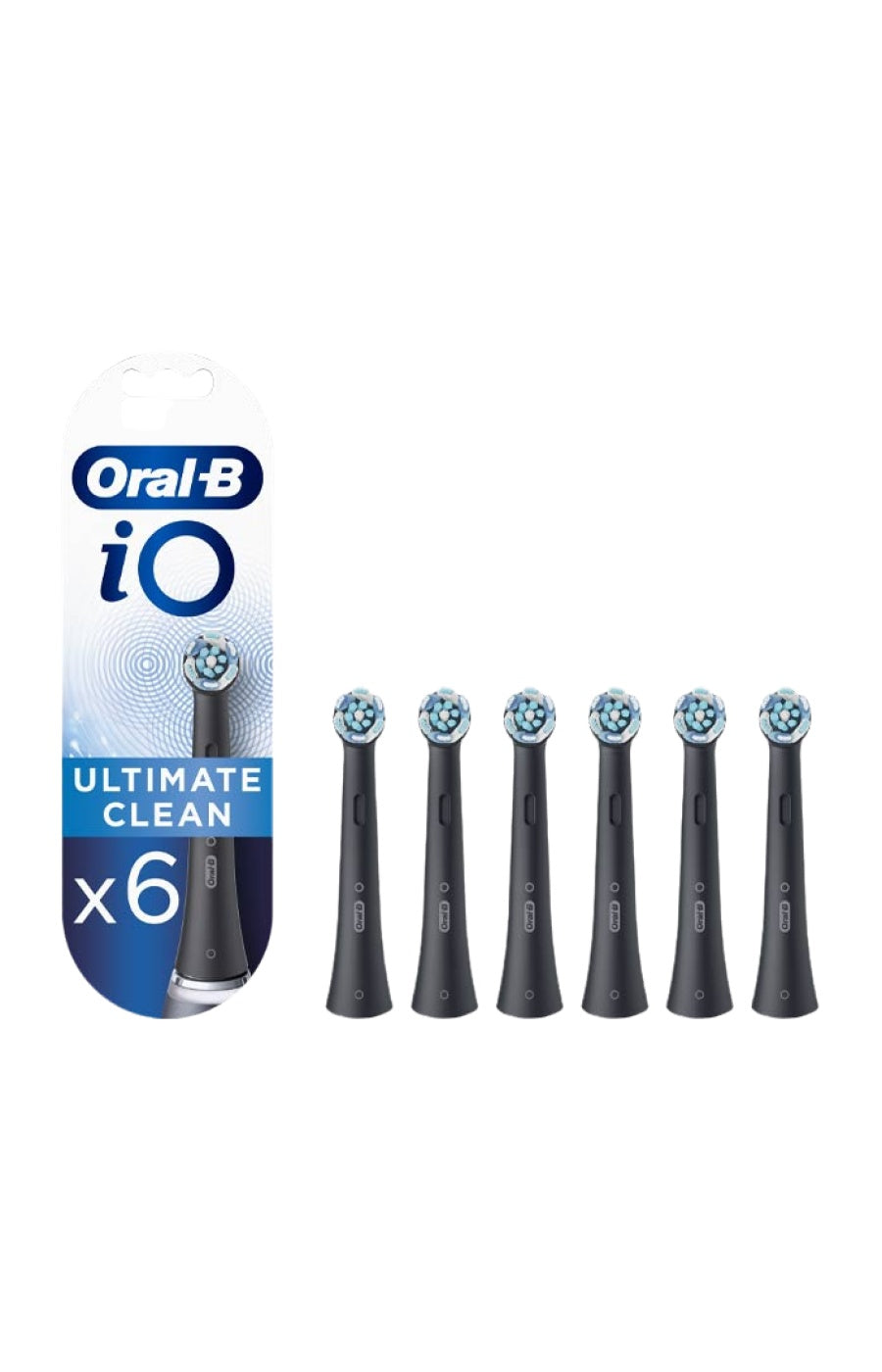 Lot de 6 brossettes de rechange - iO Ultimate Clean - Noir