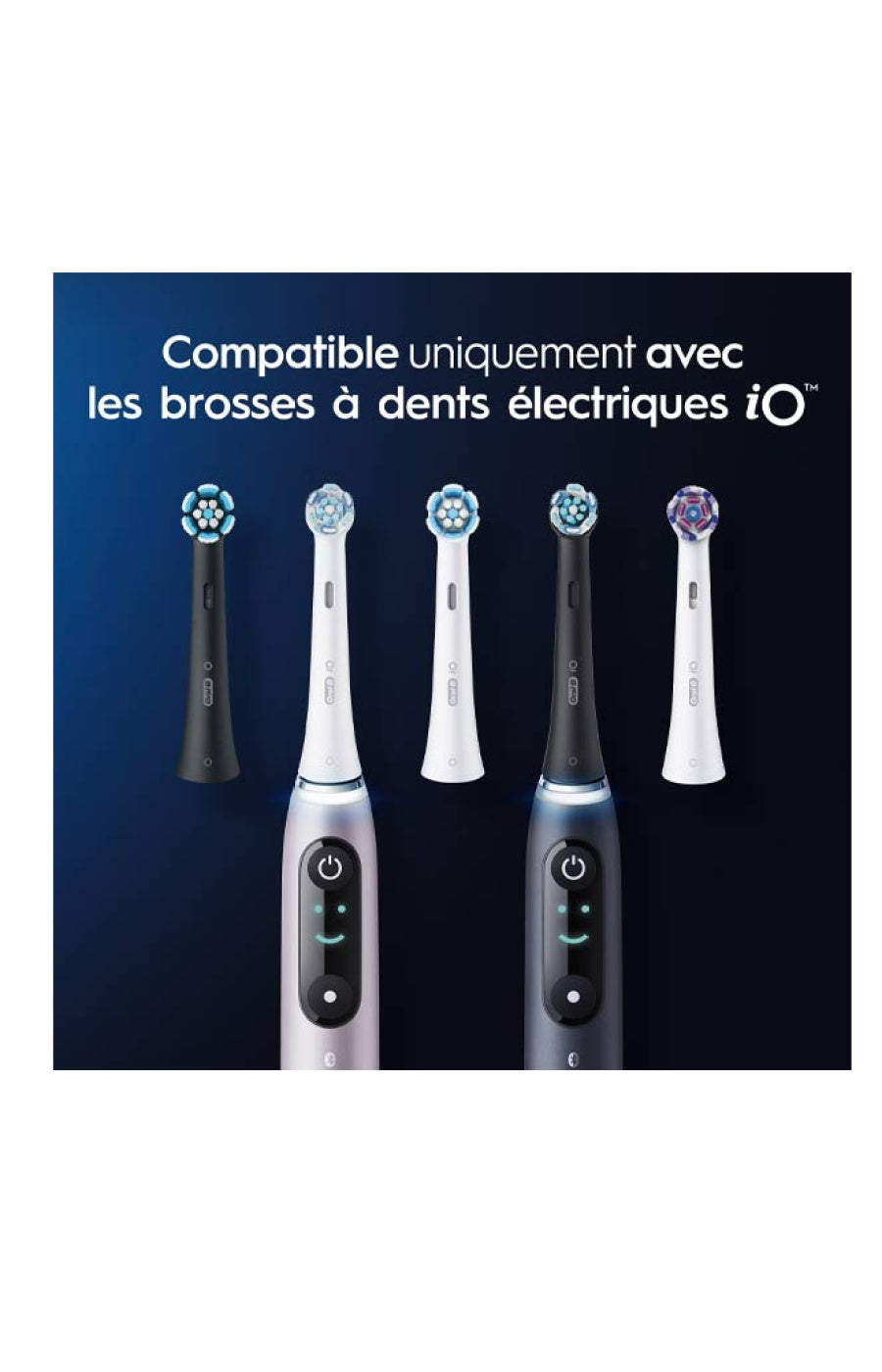 Lot de 6 brossettes de rechange - iO Ultimate Clean - Noir