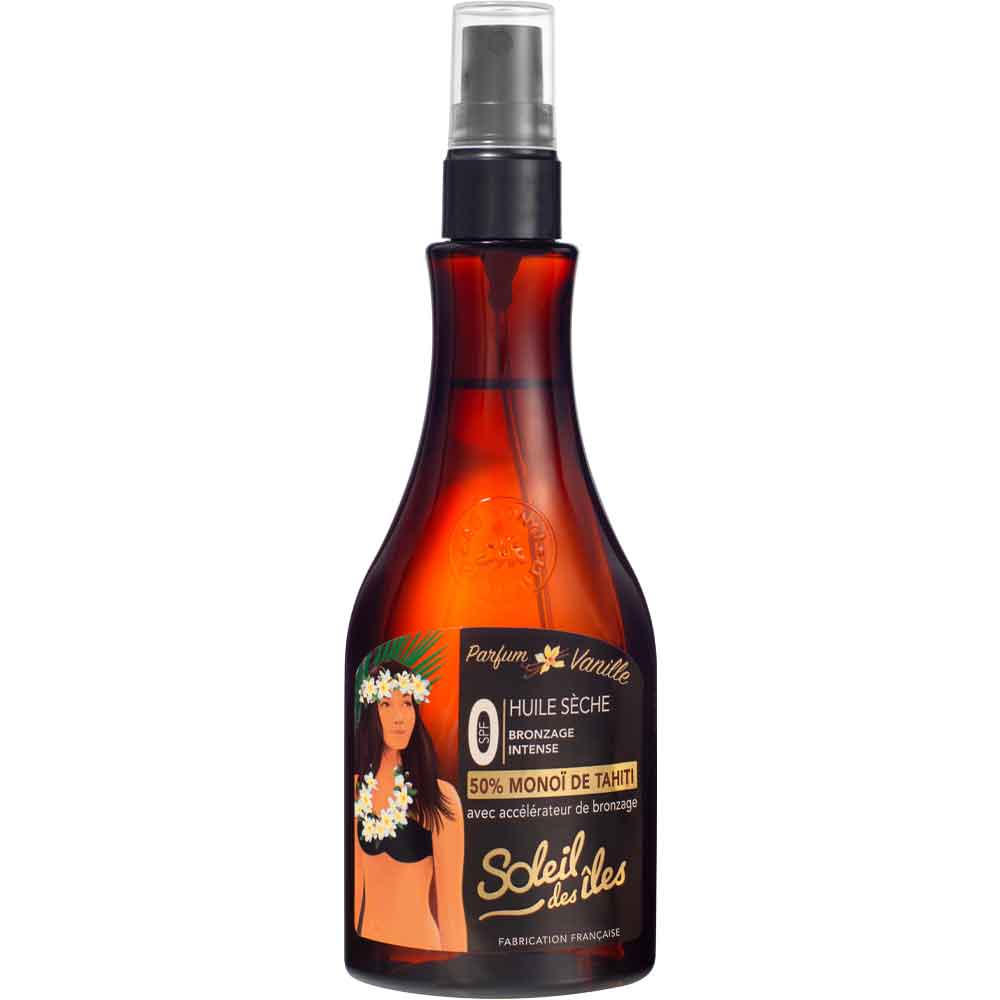 Huile sèche - Bronzage intense - Parfum vanille - 150 ml