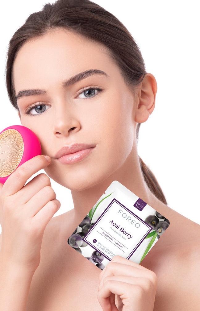 Masques actifs lissants UFO™ - Baie d'açaï - Peaux ternes & fatiguées - 6 unités