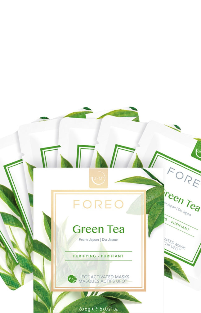 Masques actifs purifiants UFO™ - Thé vert - Peaux mixtes à grasses - 6 unités
