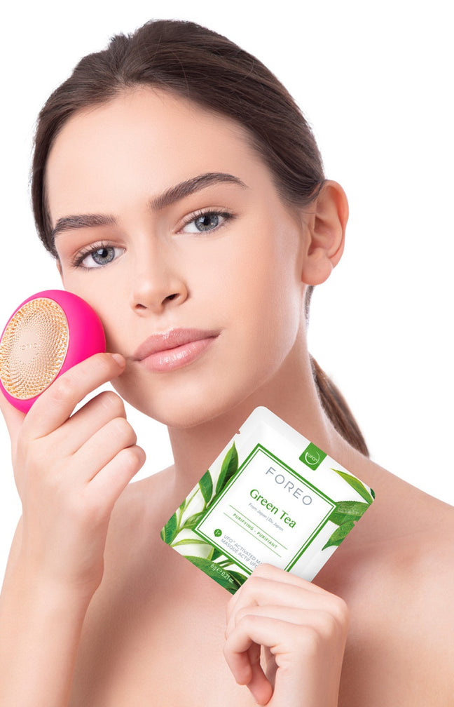 Masques actifs purifiants UFO™ - Thé vert - Peaux mixtes à grasses - 6 unités