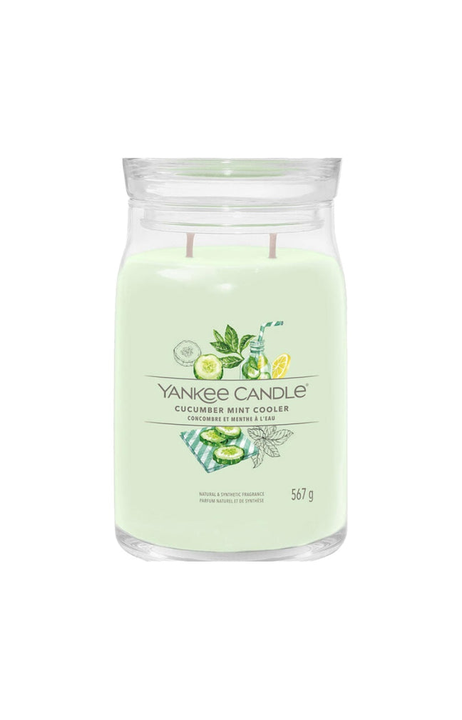 Bougie jarre - Concombre & menthe à l'eau - Grand modèle - 567 g