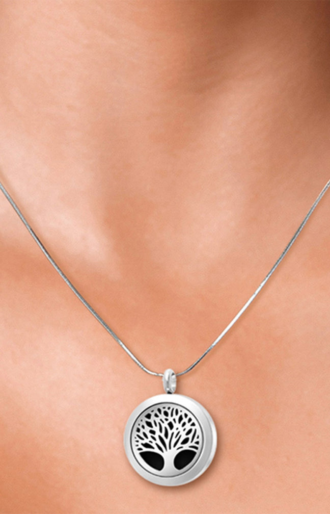 Collier arbre de vie - Acier inoxydable - Argenté