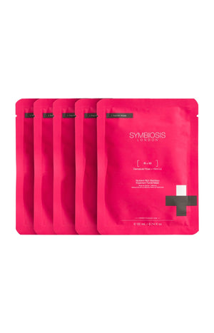 Masques en tissu apaisants - Bambou, rose de Damas & hibiscus - Visage - 5 unités