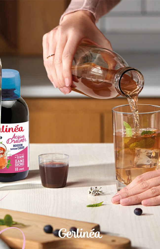 Boisson drainante - Acqua drainer - Cassis - 10 jours - 500 ml