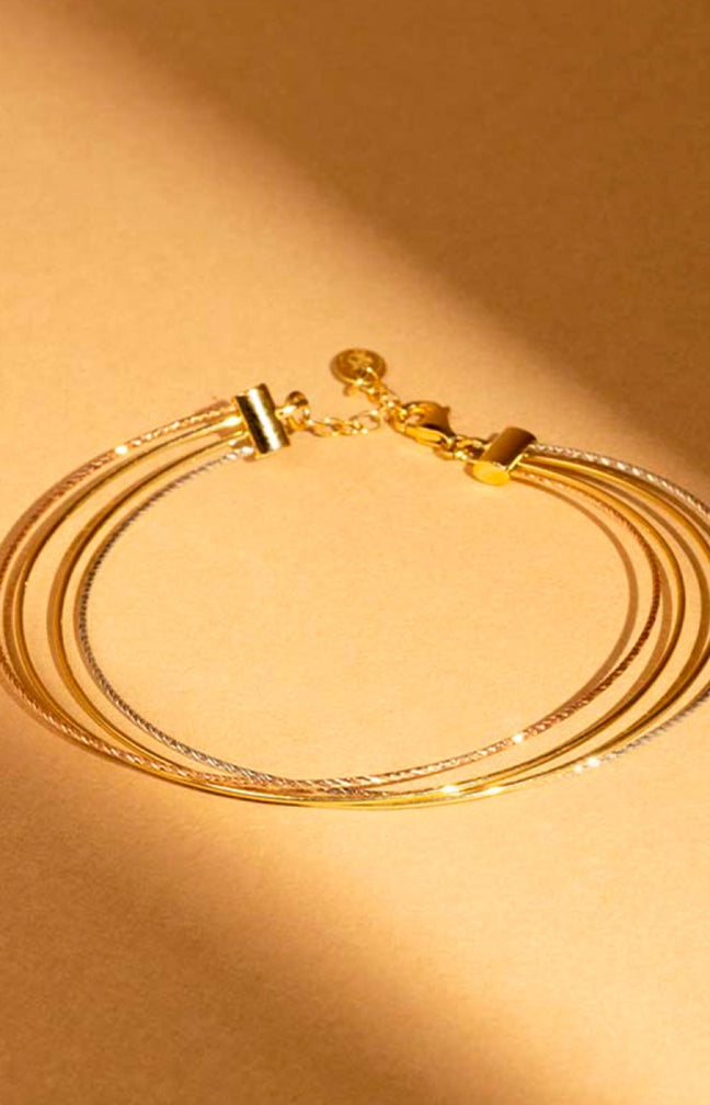 Bracelet Raymond - Or tricolore 375/1000