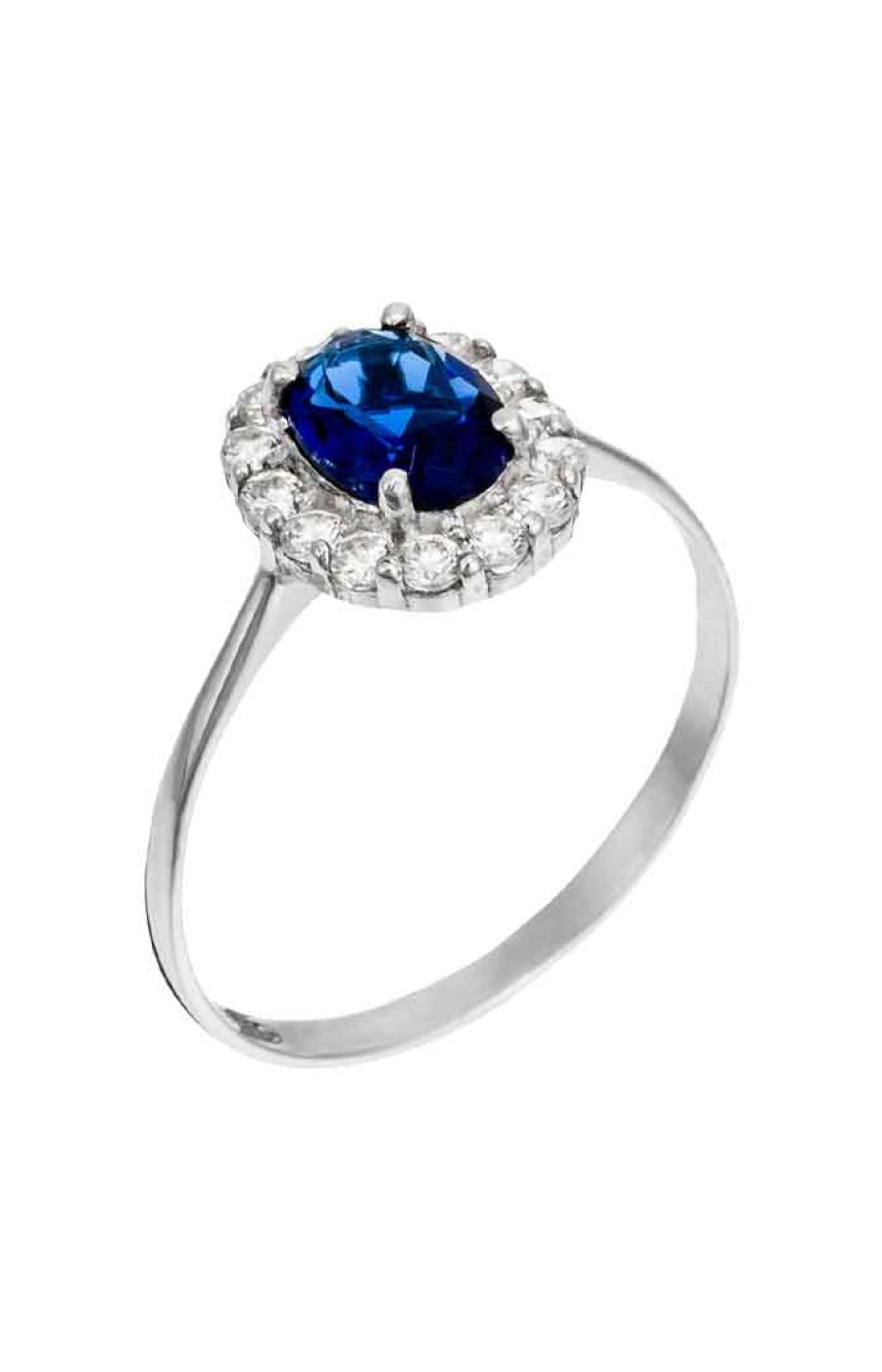 Bague Bleu merveilleux - Or blanc 375/1000 & zirconium bleu