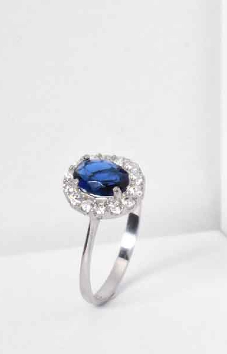 Bague Bleu merveilleux - Or blanc 375/1000 & zirconium bleu