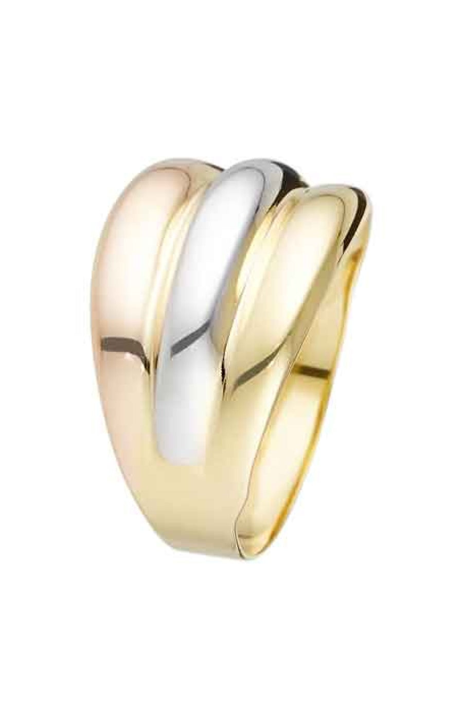 Bague Trianon - Or jaune, or rose & or blanc 375/1000