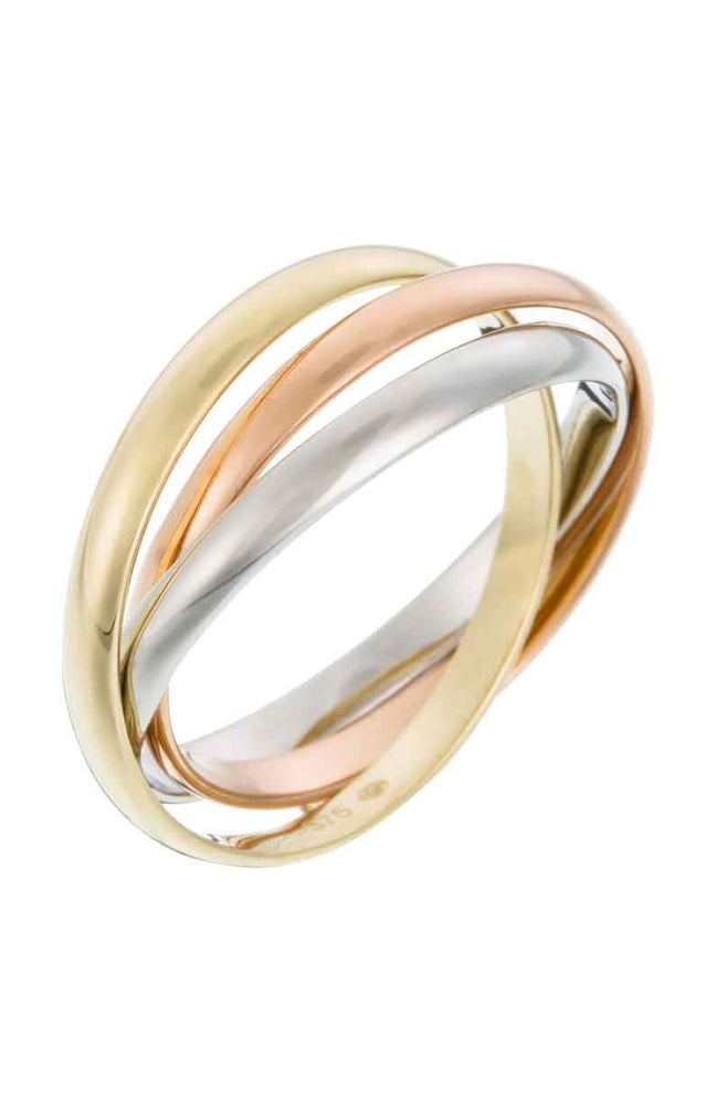 Bague Tri Or - Or jaune, or rose & or blanc 375/1000