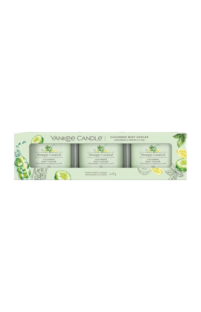 Coffret bougies votives - Concombre & menthe à l'eau - 3 x 37 g