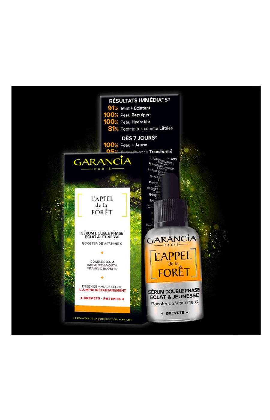 Sérum double phase éclat & jeunesse - Vitamine C - L'Appel à la Forêt - Peaux matures - 30 ml