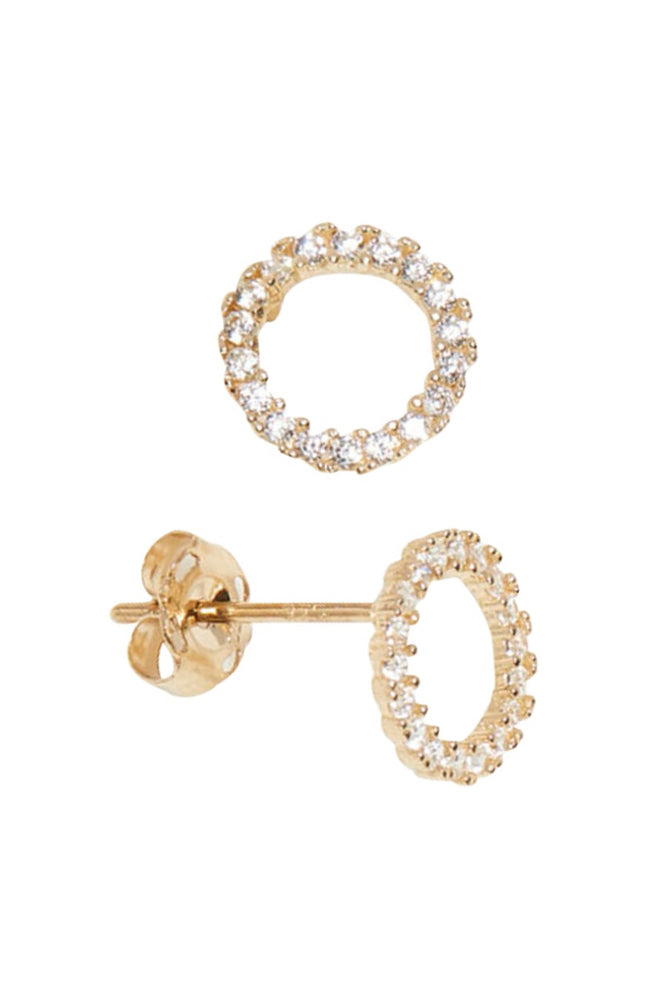 Boucles d'oreilles Moon - Or jaune 375/1000 & zirconium