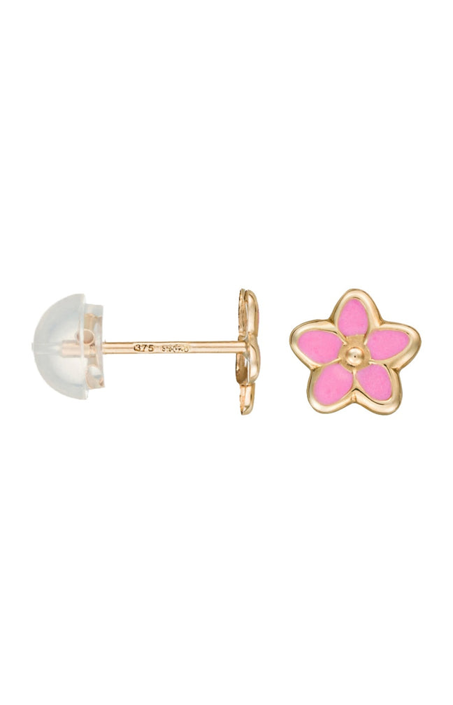 Boucles d'oreilles Jolies fleurs - Or jaune 375/1000 - Enfant