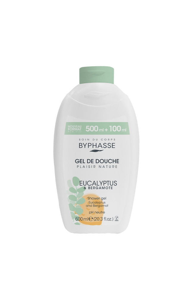 Gel douche - Eucalyptus & bergamote - Plaisir Nature - 600 ml